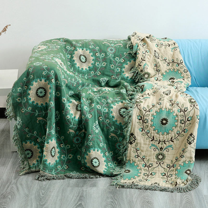Reversible Cotton Sofa Cover | Extra Soft | 59"x79"