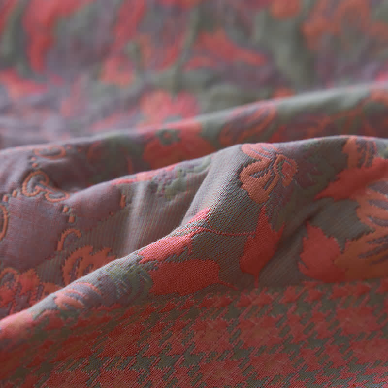 Cotton Gauze Quilt | 100% Organic Cotton | Floral Design, Multiple Sizes