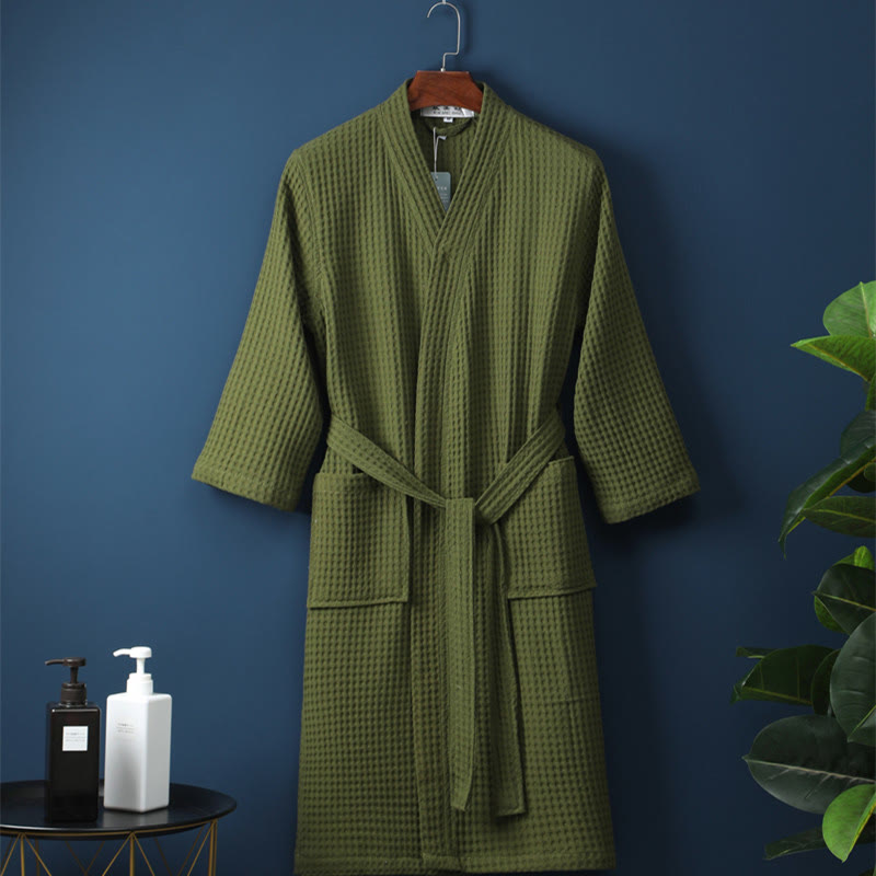 V-neck Bathrobe | 100% Pure Cotton | Unisex, Comfortable Fit