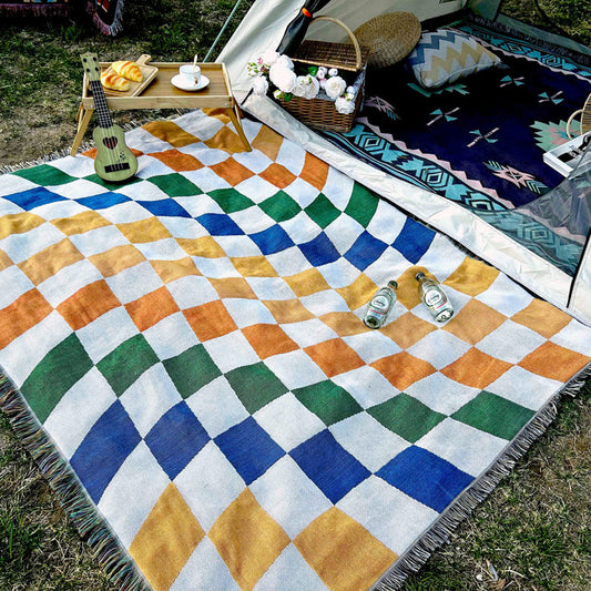 Checkerboard Blanket | Soft Polycotton | Multiple Sizes