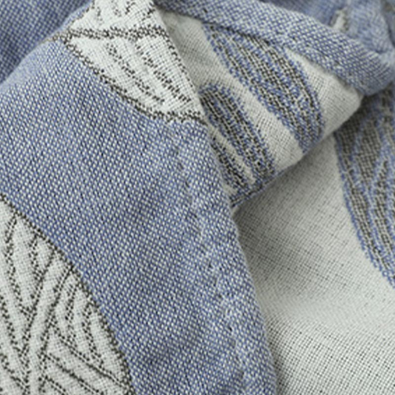 Cotton Pillow Towel Set | Breathable Leaf Print | 2 Pieces