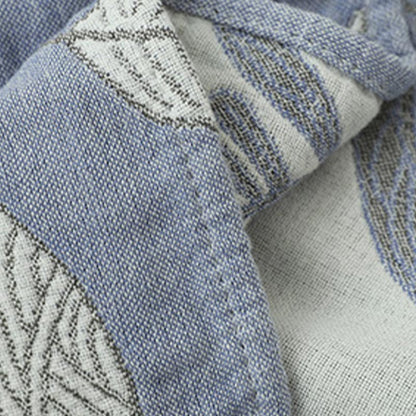 Cotton Pillow Towel Set | Breathable Leaf Print | 2 Pieces