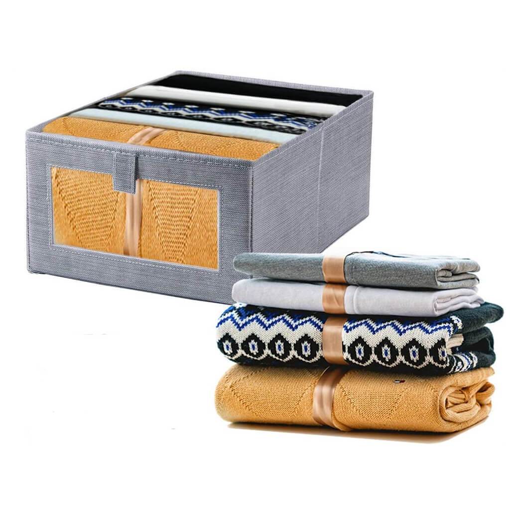 Foldable Clothes Storage Box | Sturdy Non-Woven Fabric | Large Size