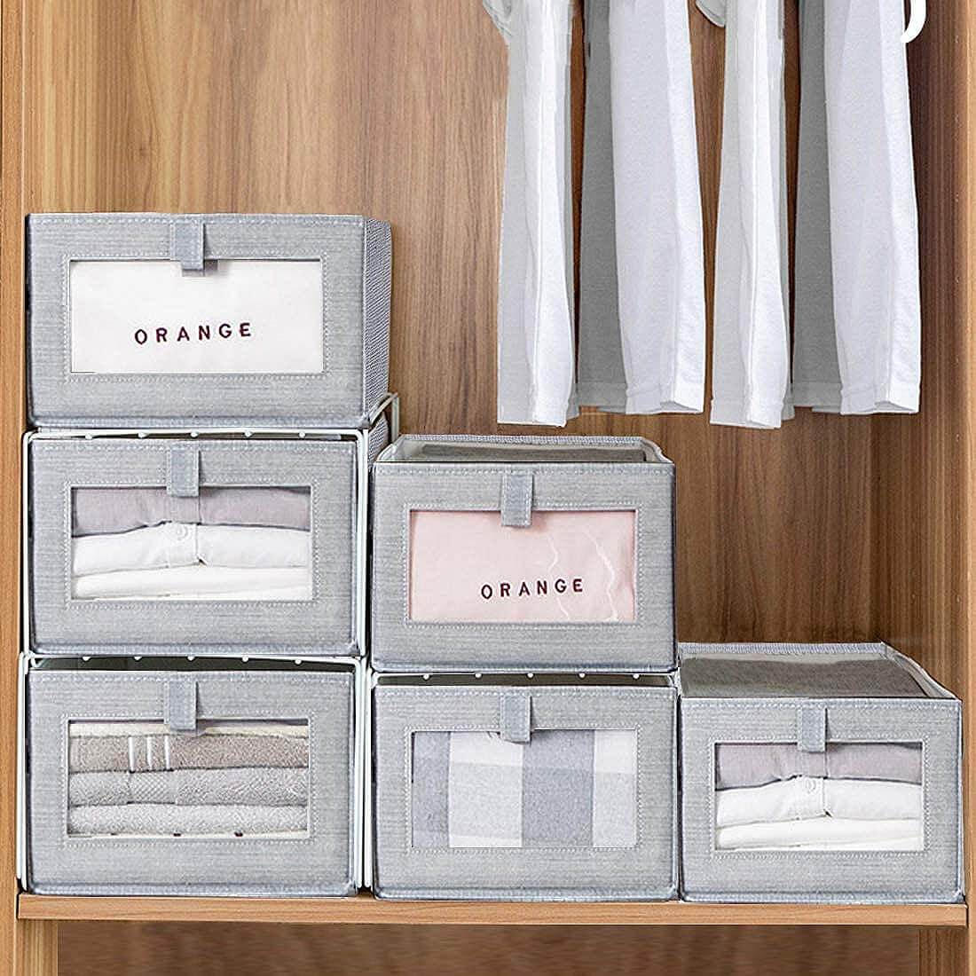 Foldable Clothes Storage Box | Sturdy Non-Woven Fabric | Large Size