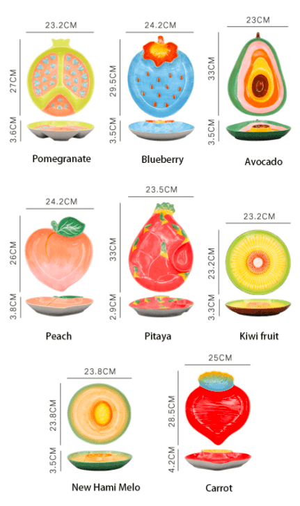 Fruit Plates | Ceramic | Sweet Color