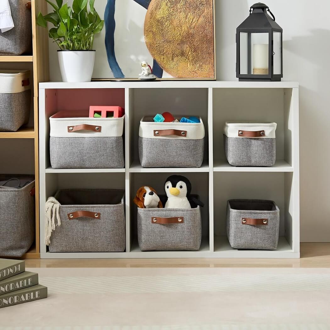 Storage Basket | Eco-Friendly Canvas & EVA | Grey, Multiple Sizes