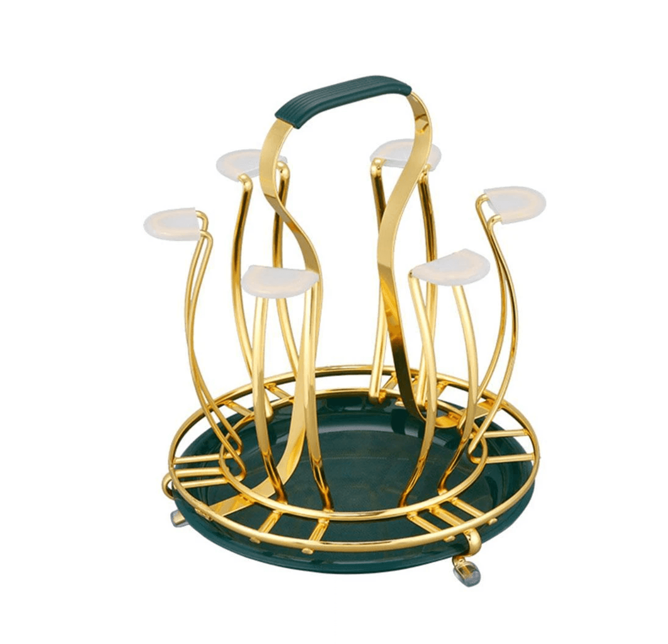 Gold Cup Holder | Wrought Iron | 6 Hooks