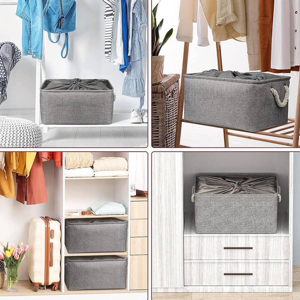 Storage Basket | Eco-Friendly Canvas & EVA | Grey, Multiple Sizes