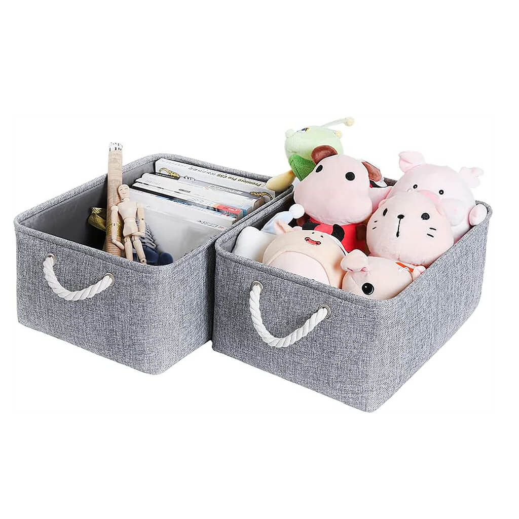 Storage Basket | Eco-Friendly Canvas & EVA | Grey, Multiple Sizes