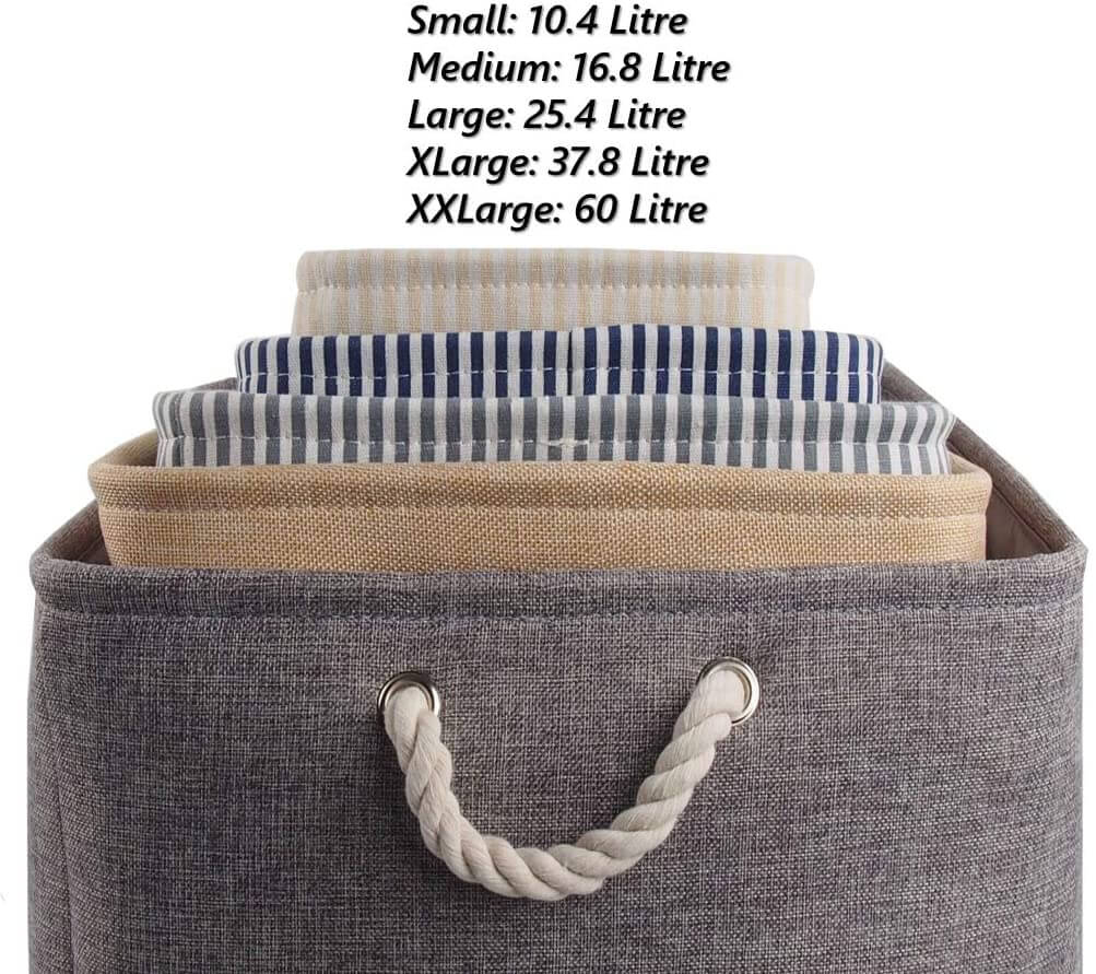 Storage Basket | Eco-Friendly Canvas & EVA | Grey, Multiple Sizes