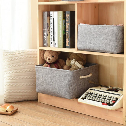 Grey Toy Storage Box | Eco-Friendly Canvas & EVA | Multiple Sizes Available