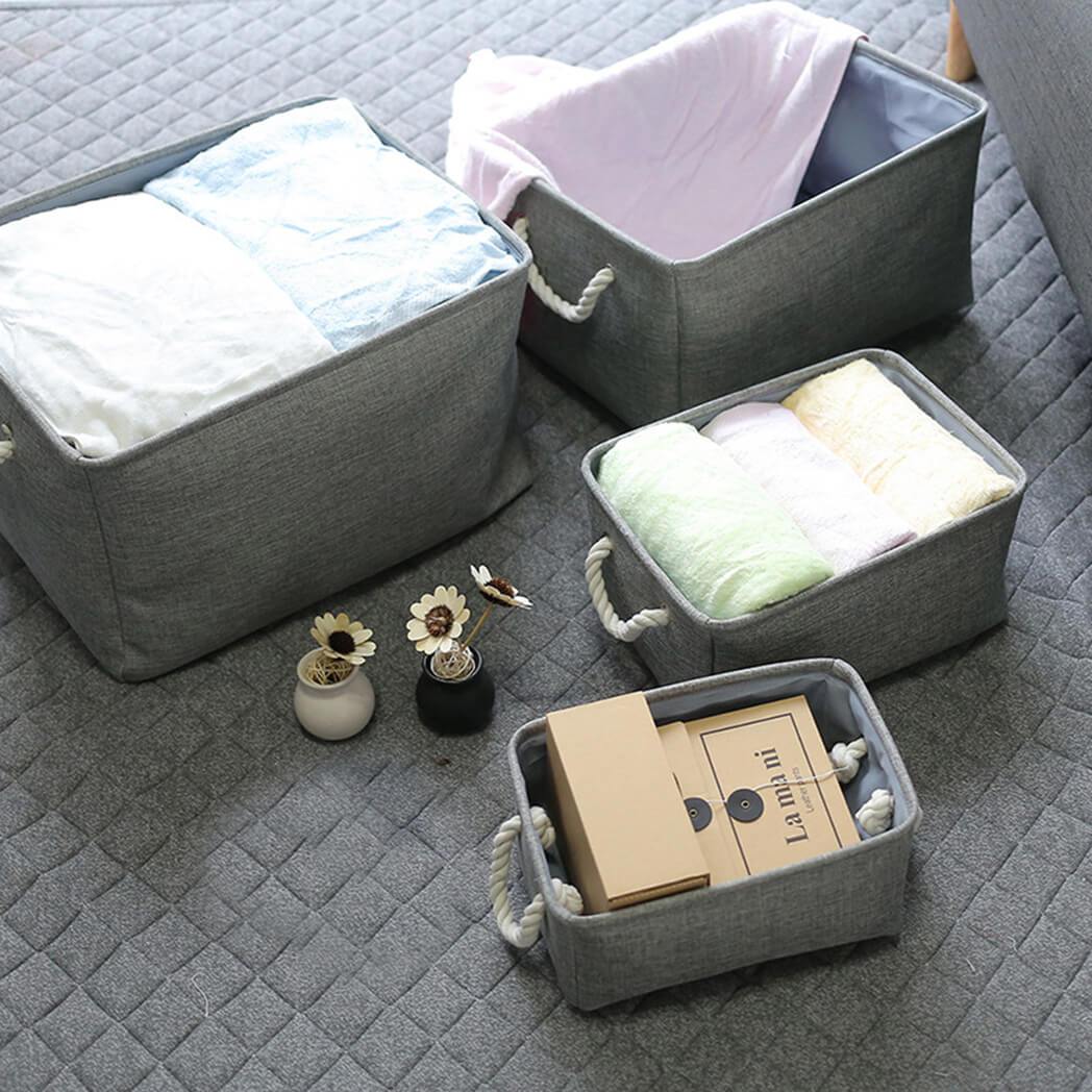 Grey Toy Storage Box | Eco-Friendly Canvas & EVA | Multiple Sizes Available