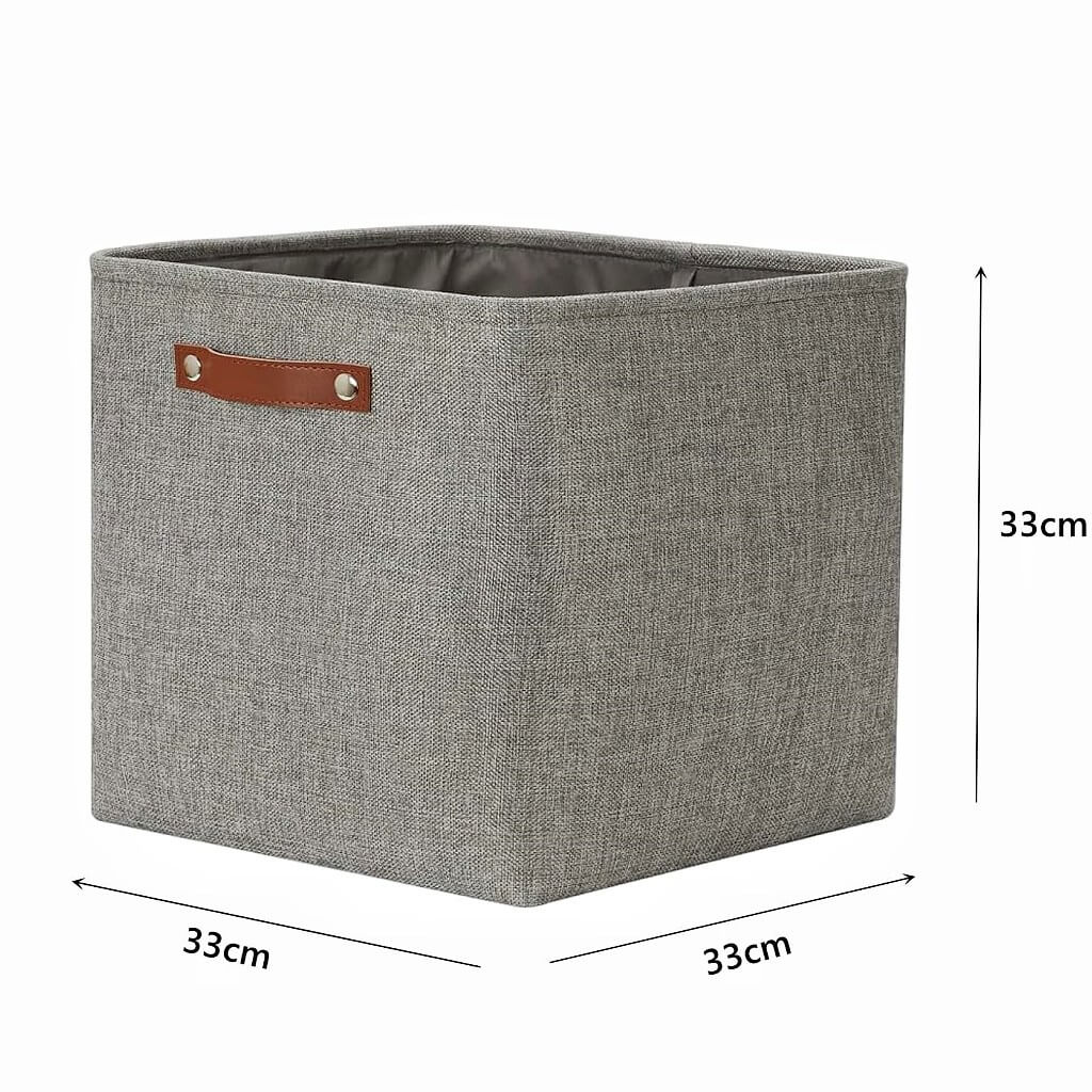 Canvas Storage Cube Box | High-Quality Fabric | 3 Pack