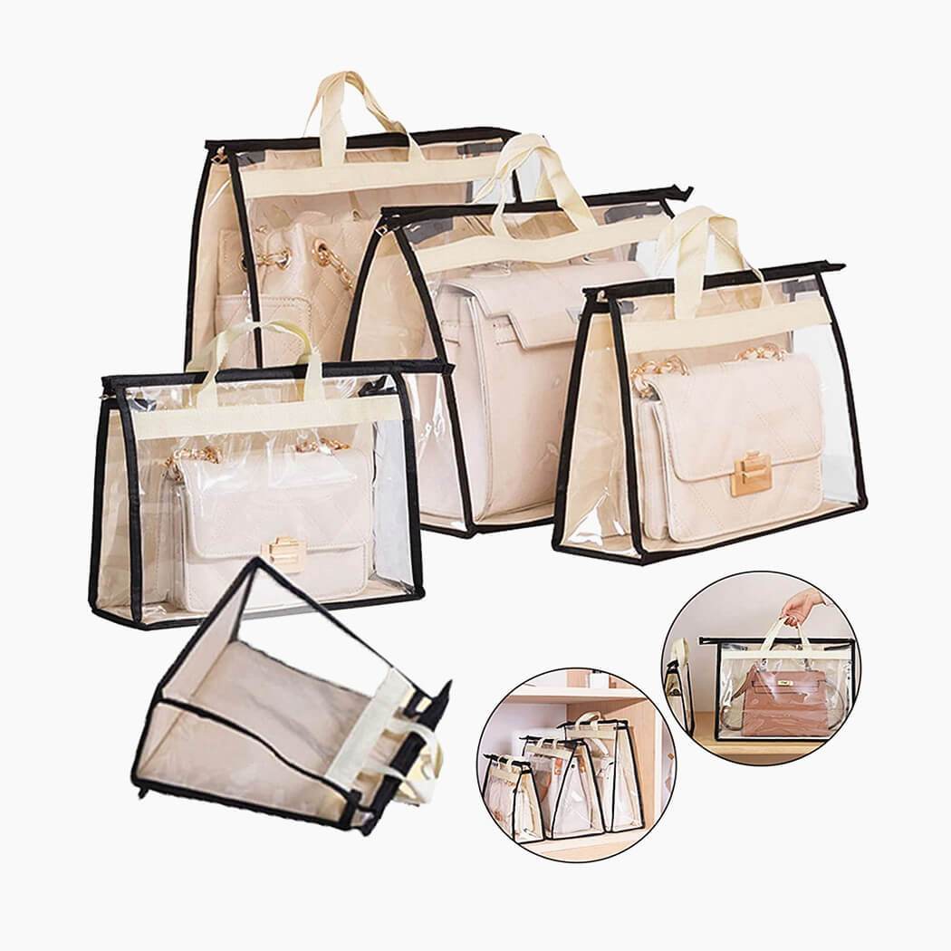 Handbag Storage Organizer | Transparent Non-Woven | 5-Piece Set