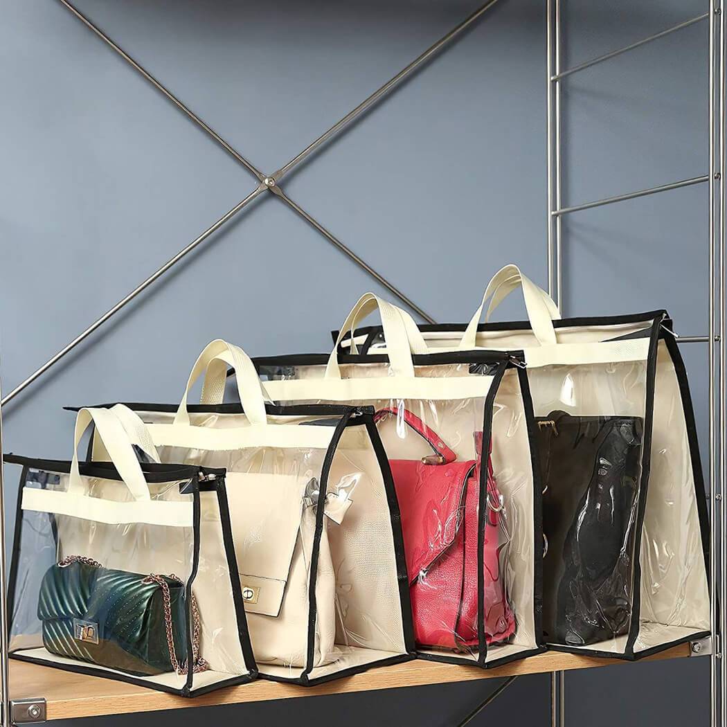 Handbag Storage Organizer | Transparent Non-Woven | 5-Piece Set
