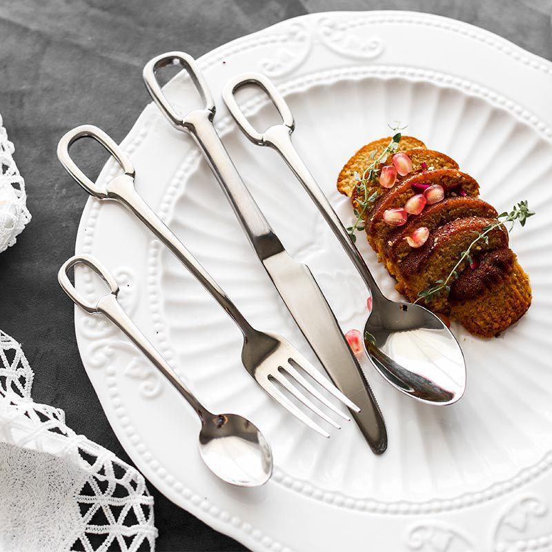 Elegance Ringlet Flatware Set | 18/10 Stainless Steel | Set of 4, 6, or 12