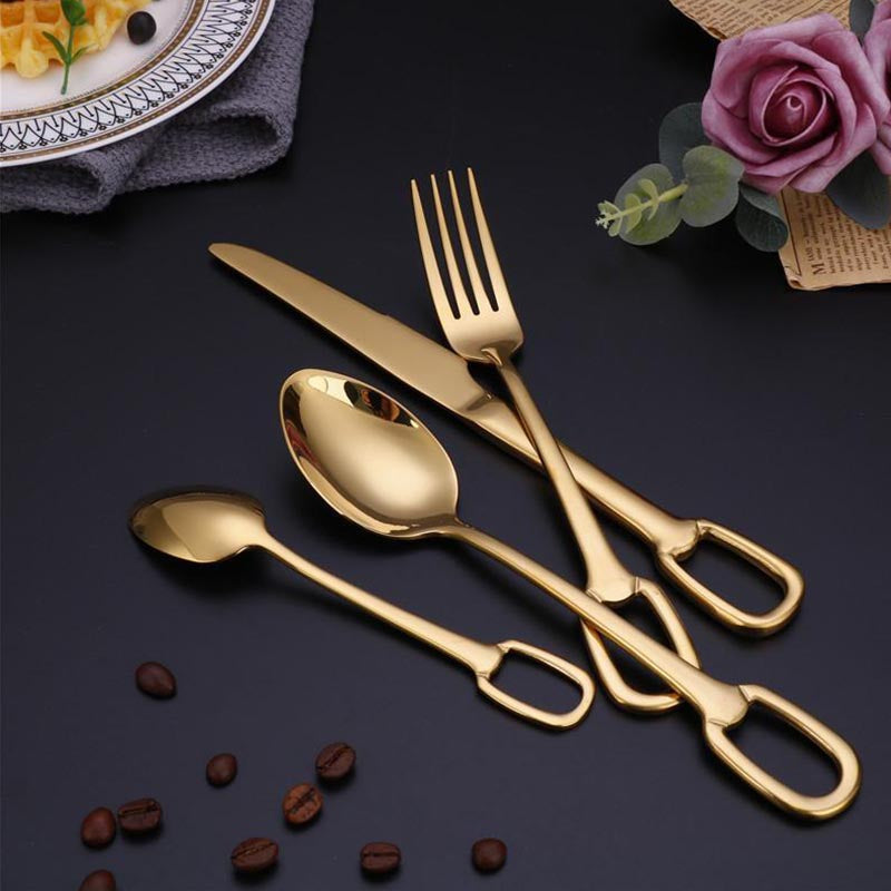 Elegance Ringlet Flatware Set | 18/10 Stainless Steel | Set of 4, 6, or 12