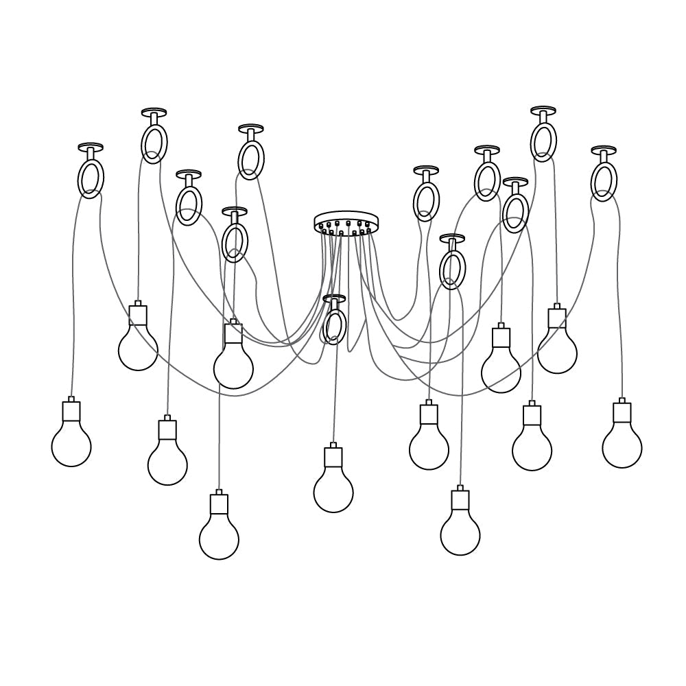 Industrial Spider Chandelier | Handcrafted Metal | Copper Finish | 3, 5, or 8 Heads