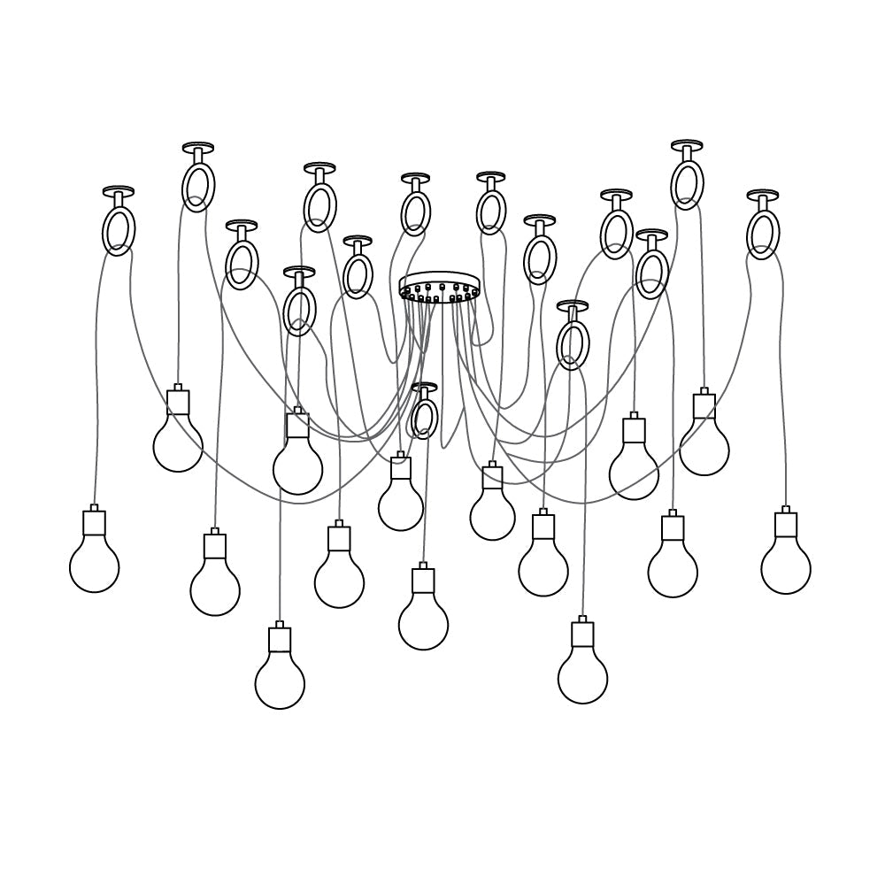Industrial Spider Chandelier | Handcrafted Metal | Copper Finish | 3, 5, or 8 Heads