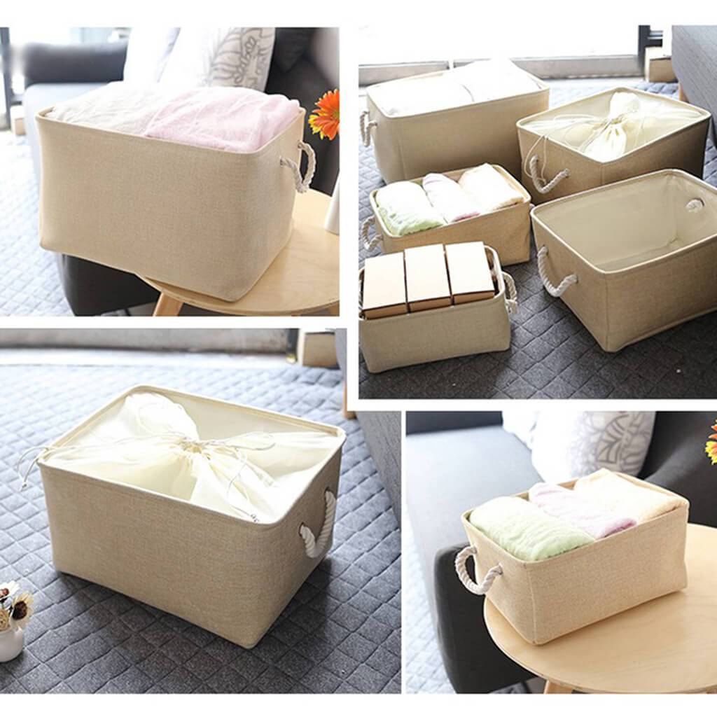 Jumbo Storage Box | Eco-Friendly Canvas & EVA | Beige | X-Large & 2X-Large