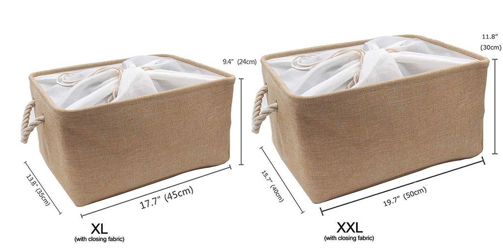 Jumbo Storage Bins | Eco-Friendly Canvas & EVA | Grey | X-Large & 2X-Large