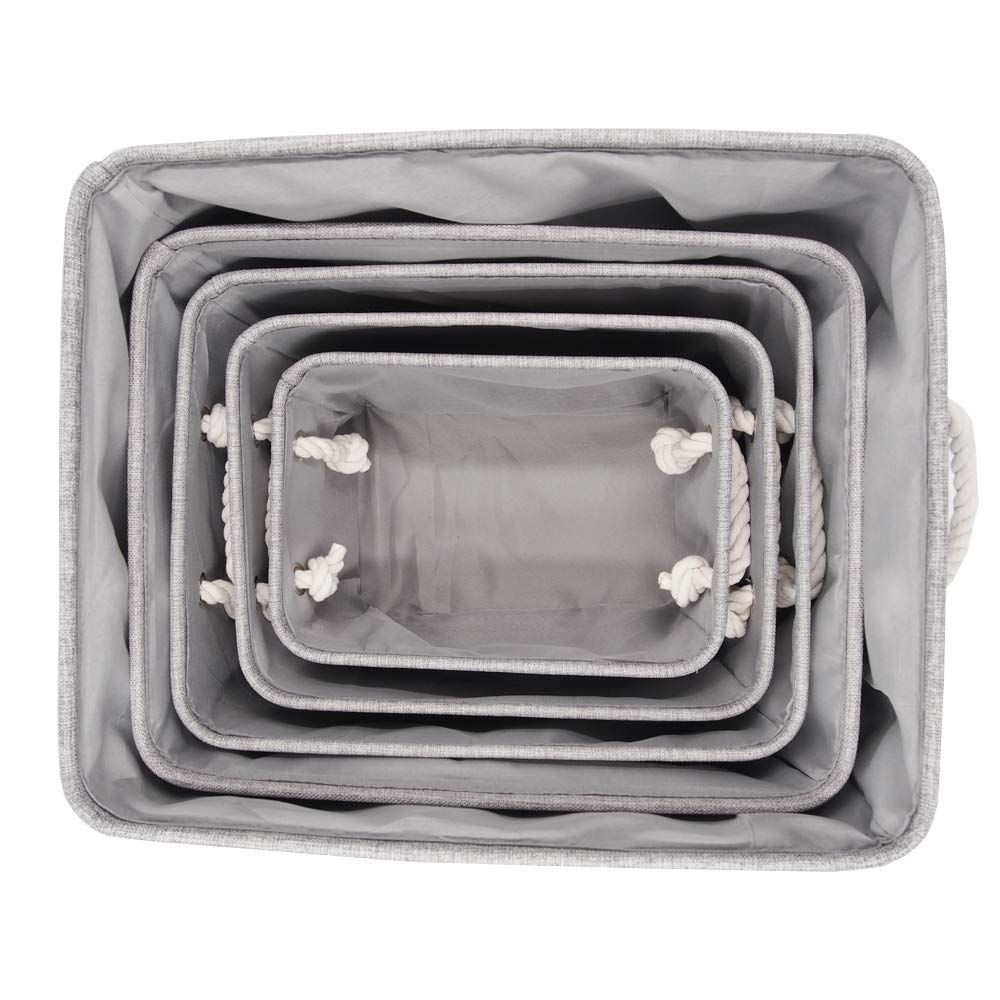Jumbo Storage Bins | Eco-Friendly Canvas & EVA | Grey | X-Large & 2X-Large