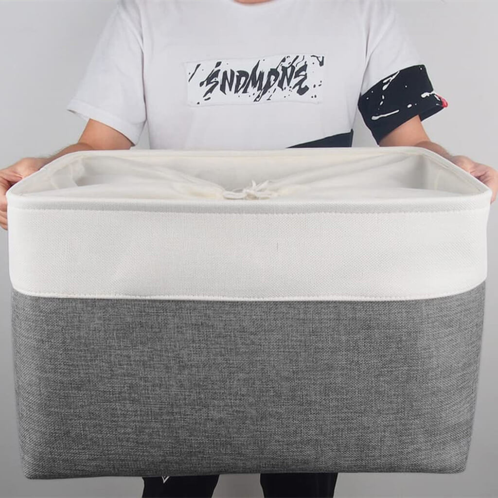 Waterproof Foldable Storage Box | Three-Layer Material | Cold Grey & White