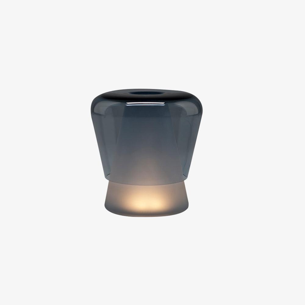 Jumelle Table Lamp | Mouth Blown Glass & Metal | Blue and White