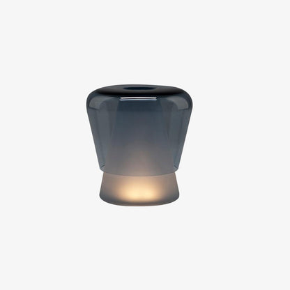 Jumelle Table Lamp | Mouth Blown Glass & Metal | Blue and White