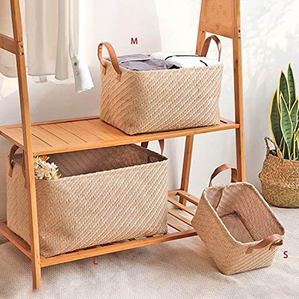 Jute Storage Baskets | Natural Beige | Set of 3
