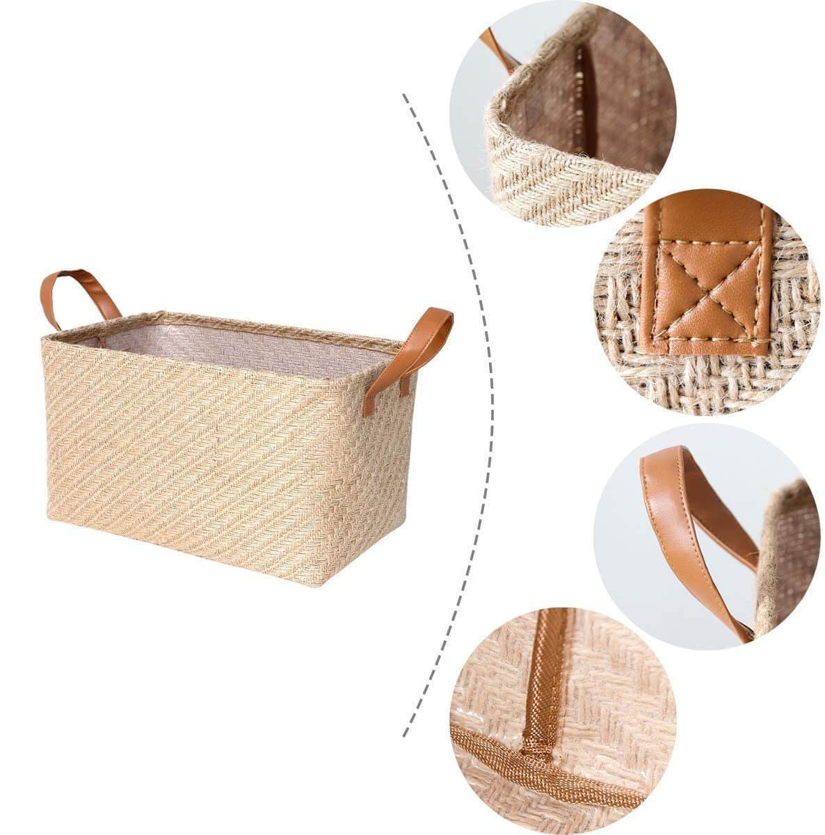 Jute Storage Baskets | Natural Beige | Set of 3
