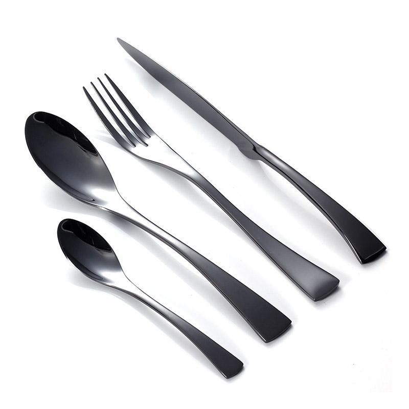 Kaya Black Cutlery Set