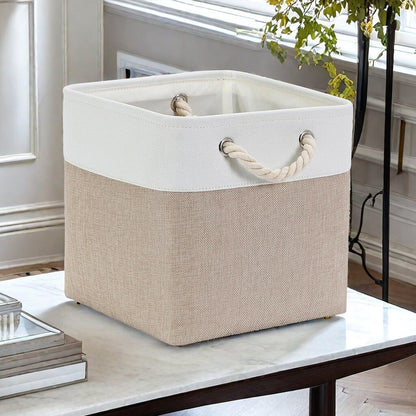 Canvas Storage Cube Box | High-Quality Fabric | 3 Pack