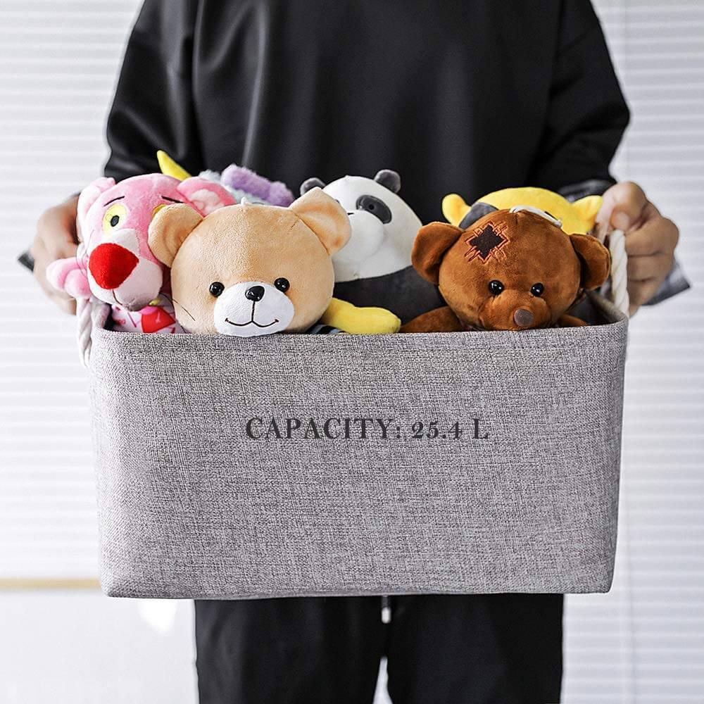 Collapsible Storage Boxes | Durable Material | 3-Pack, Grey