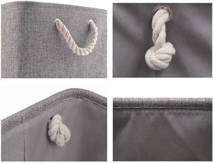 Collapsible Storage Boxes | Durable Material | 3-Pack, Grey