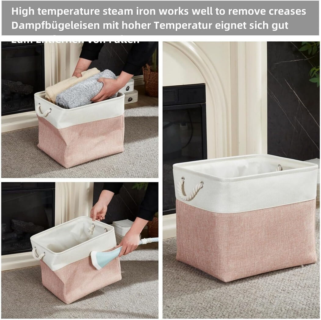 Storage Boxes | Canvas & EVA | Large 41.6L, 13"x15"x13"