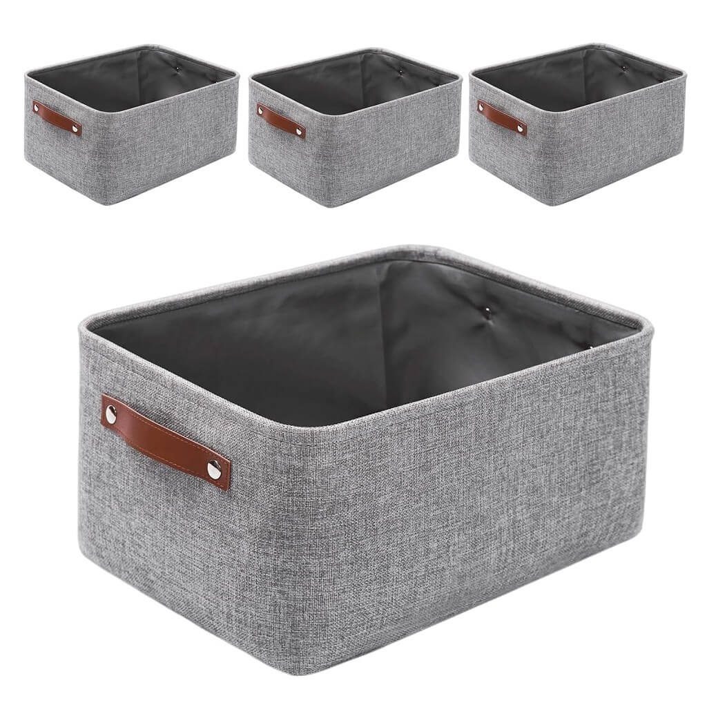Storage Basket | Eco-Friendly Canvas & EVA | Grey, Multiple Sizes
