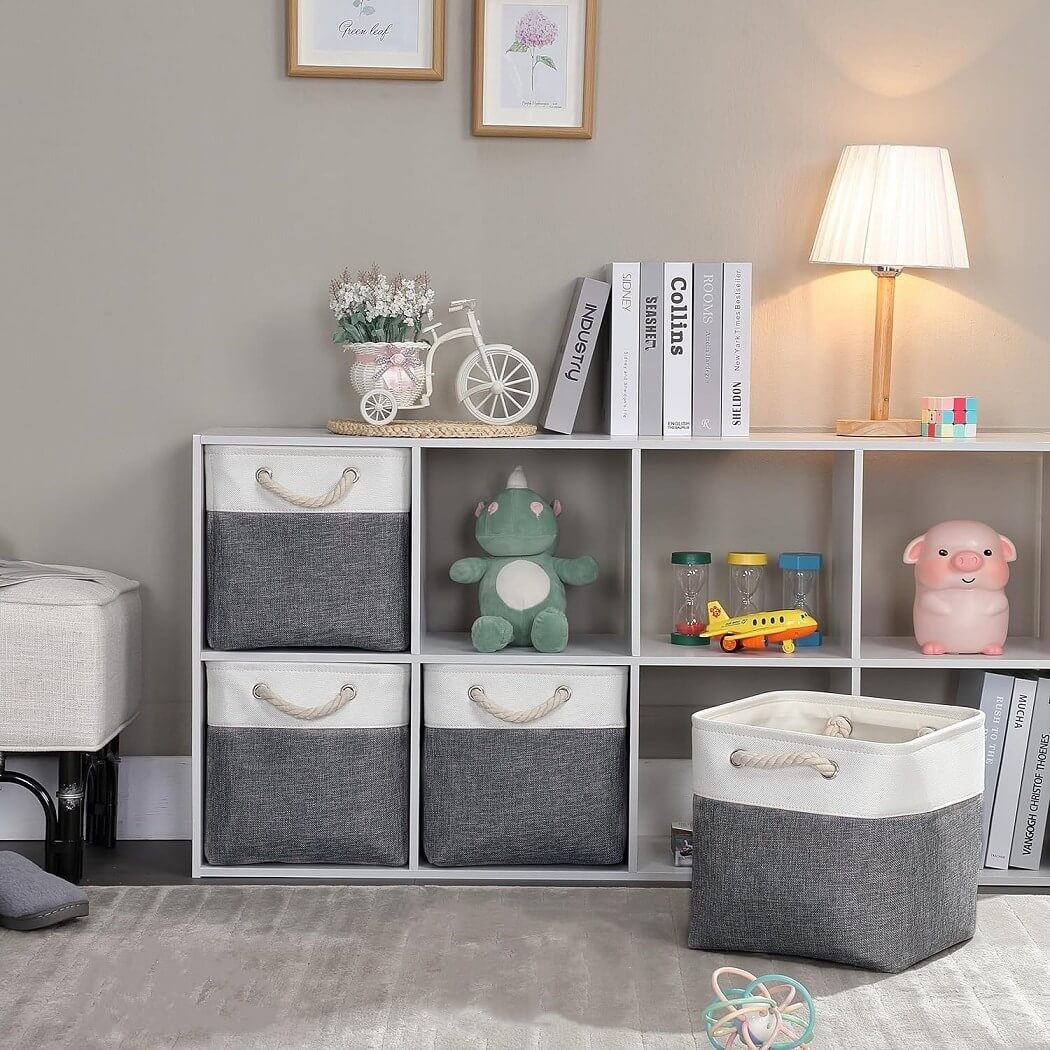 Storage Boxes | Canvas & EVA | Large 41.6L, 13"x15"x13"