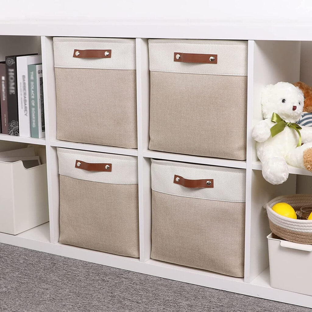 Canvas Storage Cube Box | High-Quality Fabric | 3 Pack