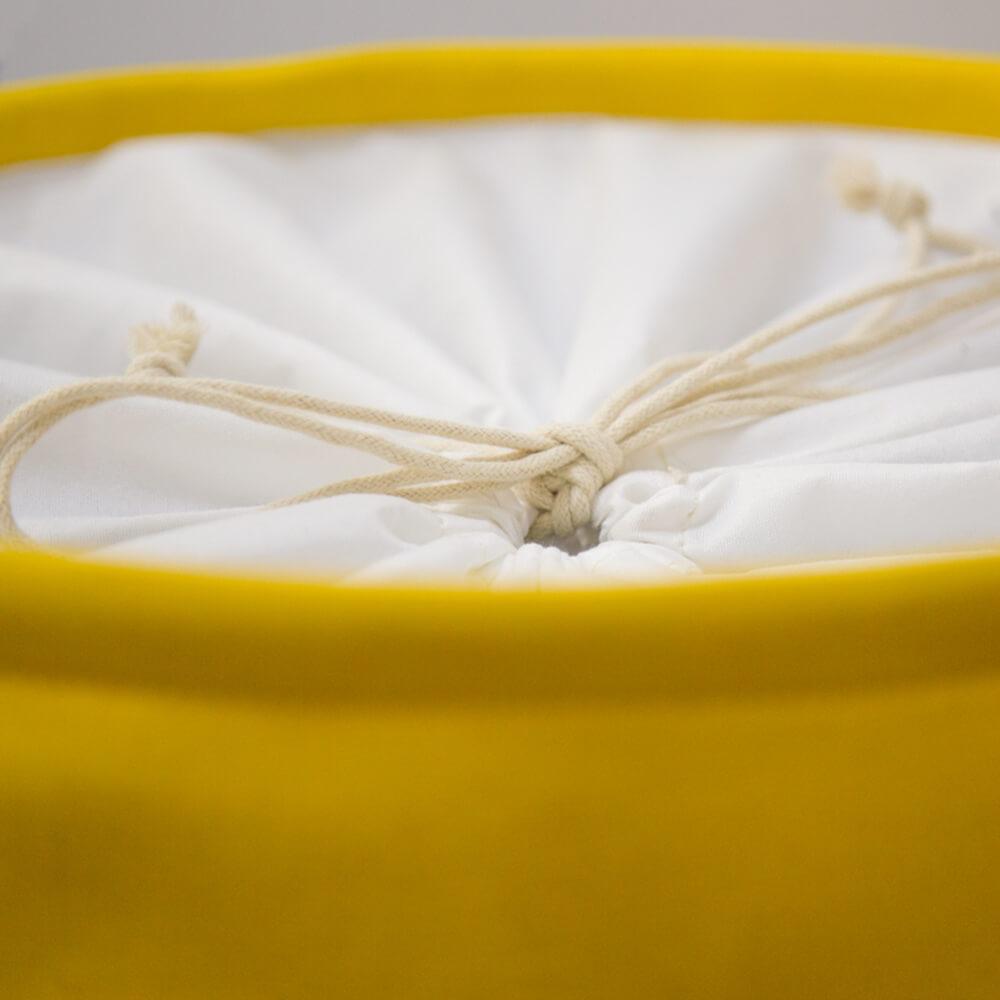 Dinosaur Laundry Basket | Eco-Friendly Linen & EVA | Yellow