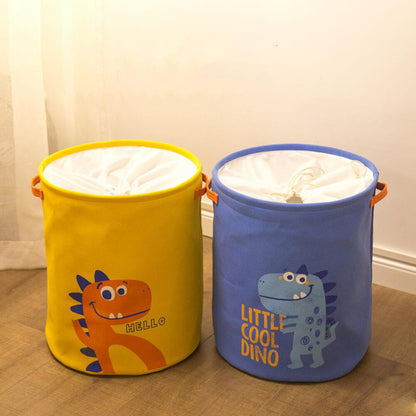 Dinosaur Laundry Basket | Eco-Friendly Linen & EVA | Yellow