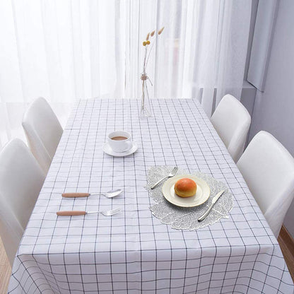 Leaf Vinyl Table Mats and Coasters Set | Eco-Friendly PVC | Gold