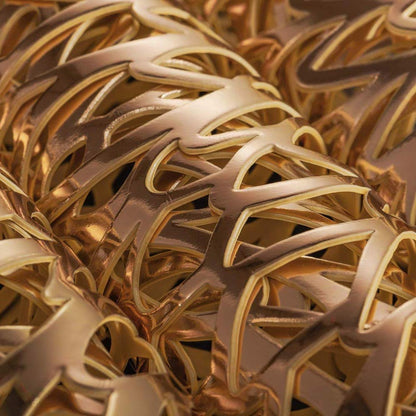 Leaf Vinyl Table Mats and Coasters Set | Eco-Friendly PVC | Gold
