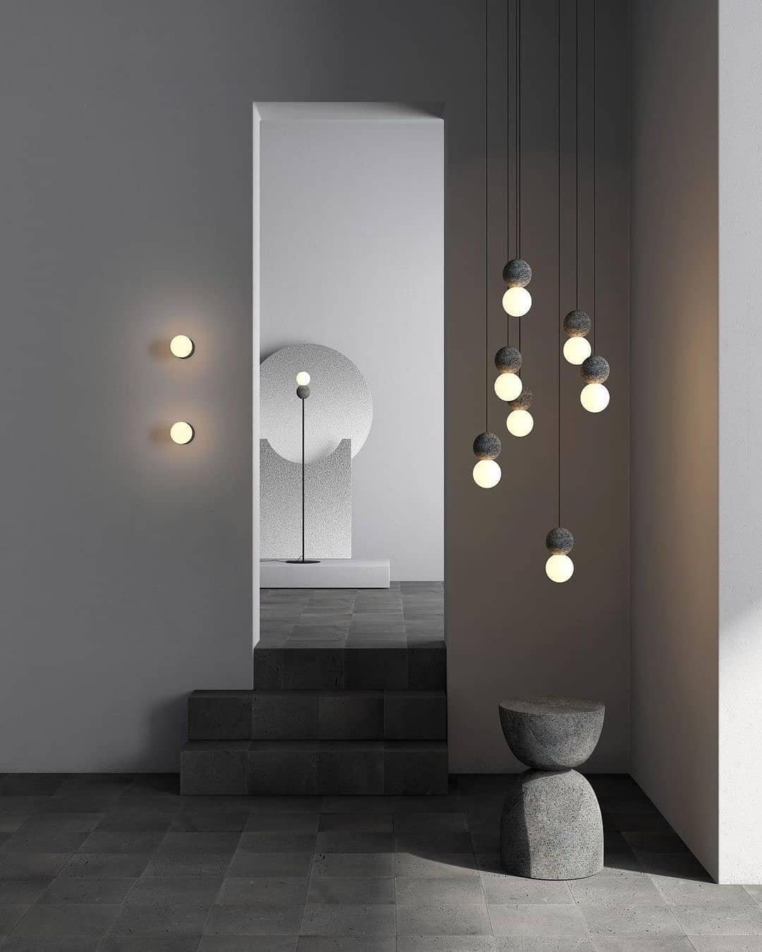 Origo Wall Lamp | Concrete & Opal Glass | Set of 2