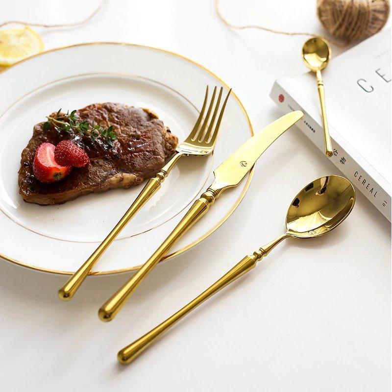 Luxa Royale Gold Cutlery Set | 18/10 Stainless Steel | Various Set Sizes