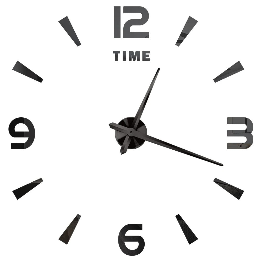 DecoHorloge – Grande Horloge Murale 3D | Acrylique Miroir | Jusqu'à 120cm