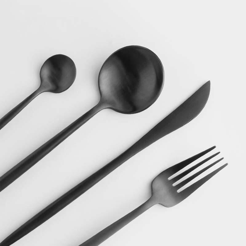 Maison Black Cutlery Set | 18/10 Stainless Steel | Black
