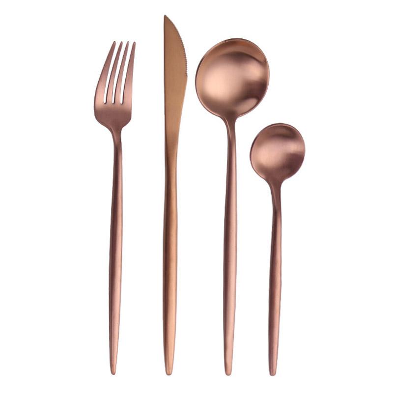 Maison Cutlery Set | Rose Gold Stainless Steel | 16/24/48-Piece