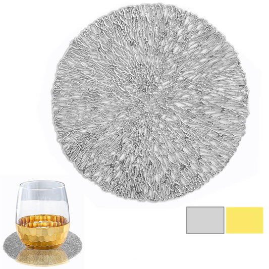Gold Round Coasters | Heat Resistant Vinyl | Set of 4