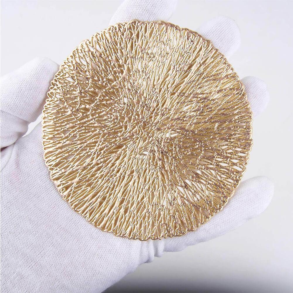 Gold Round Coasters | Heat Resistant Vinyl | Set of 4